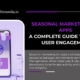 Smartphone with online store icon and shopping cart illustration highlighting seasonal marketing for apps to boost user engagement