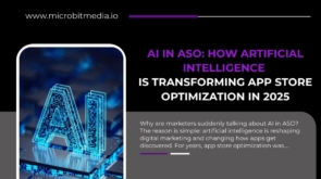 AI in ASO – artificial intelligence transforming app store optimization in 2025 with futuristic digital design